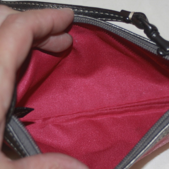COACH Pink & Silver Patchwork Wristlet - Picture 4 of 4